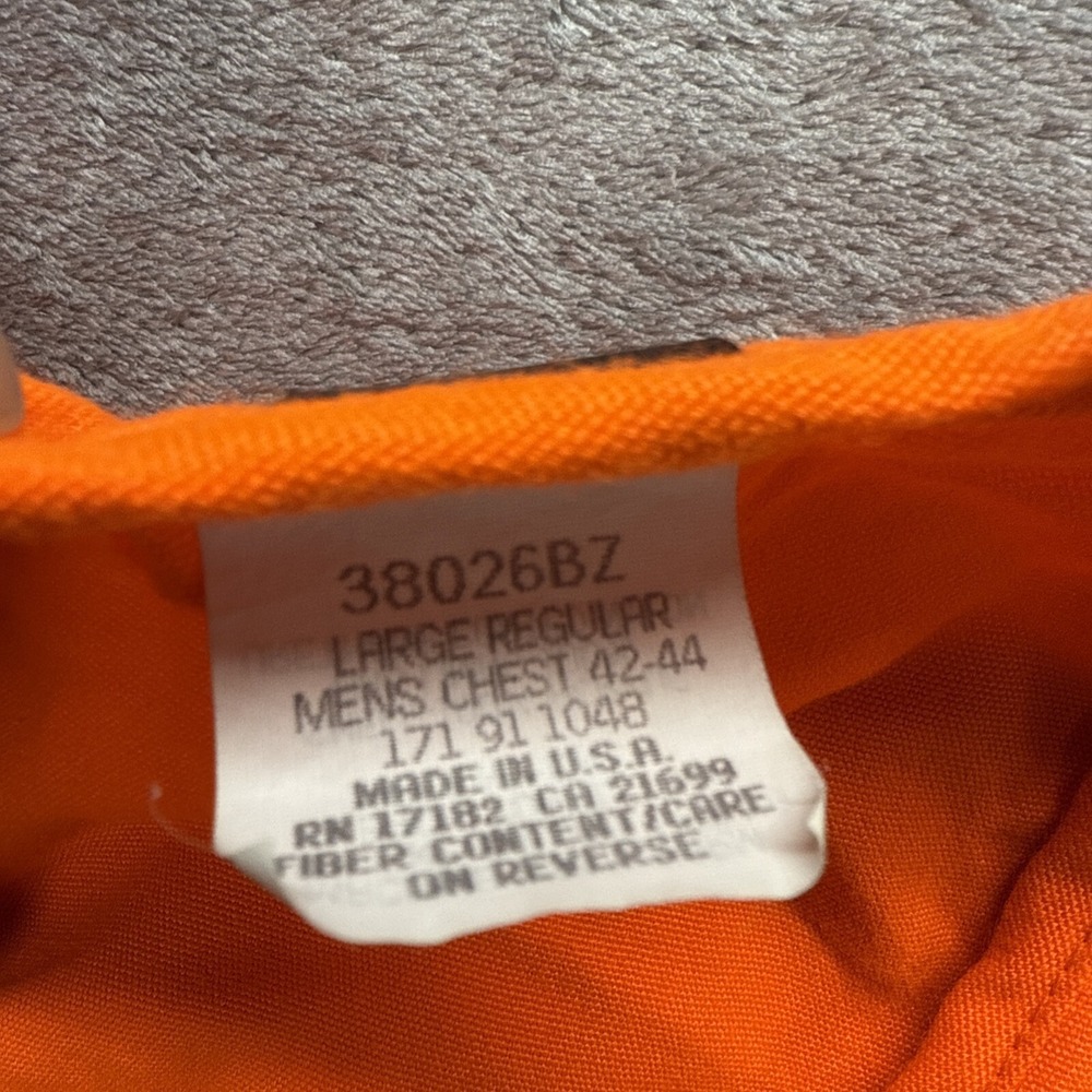 Vintage Walls Orange Hunting Shooting Vest Size L Made In USA - Picture 5 of 11